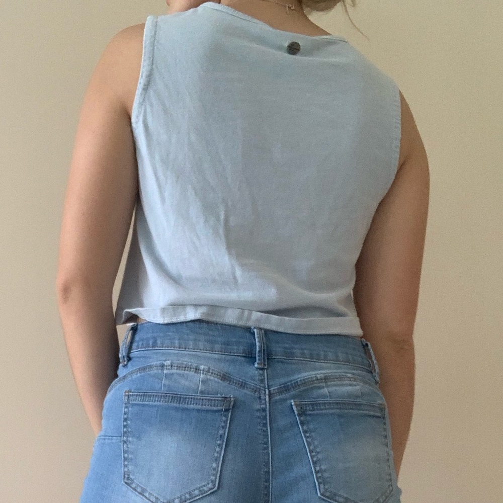 Light Blue Crop Top - Picture 2 of 4